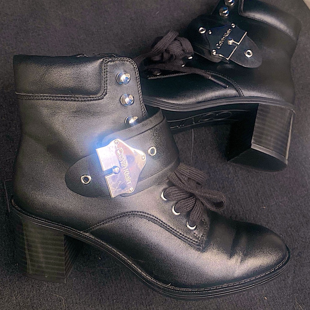 Calvin Klein Black Boots - “Pahi Cow Silk”